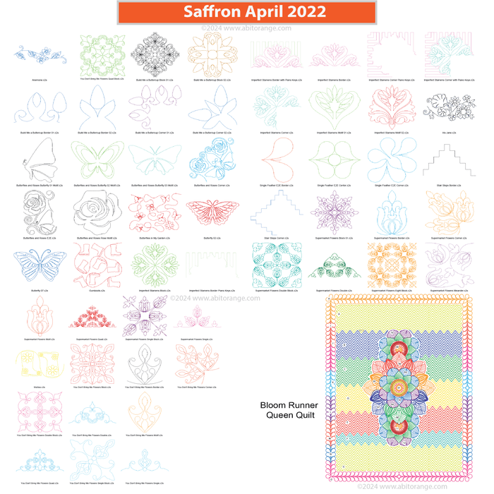 Saffron April 2022 Club (54+Special Project wholecloth)
