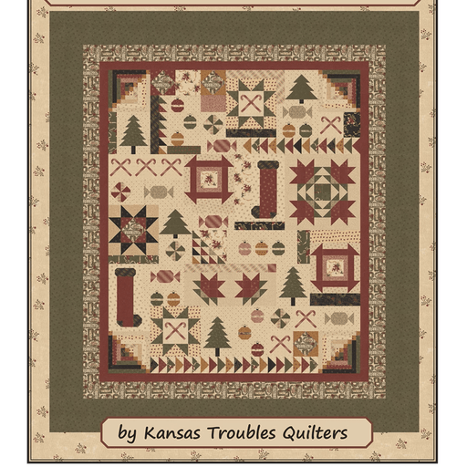 Longarm quilting designs for Vintage Christmas Quilt by Kansas Troubles quilters