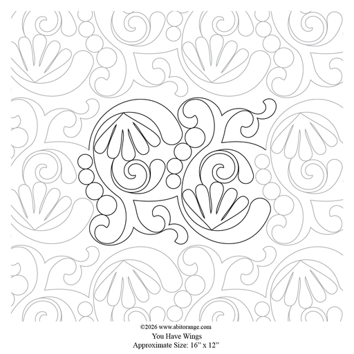 Wings Edge to edge design with swirls