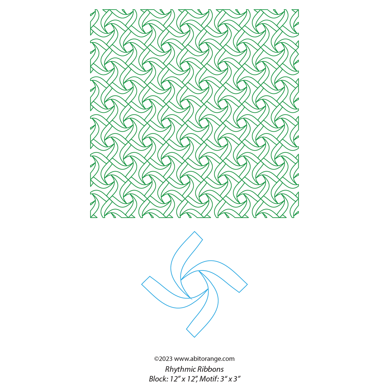 Rhythmic Ribbons Block — A Bit Orange