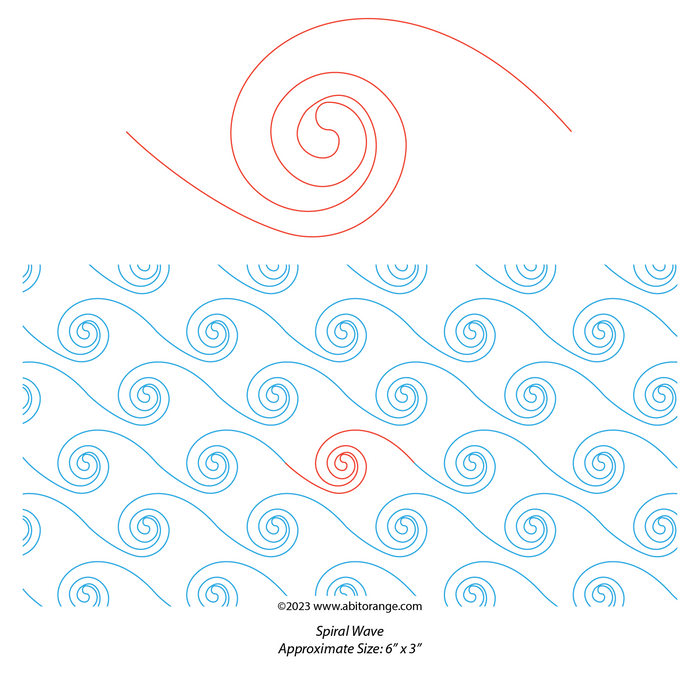 Wave Bit Design Spiral Wave — A Bit Orange