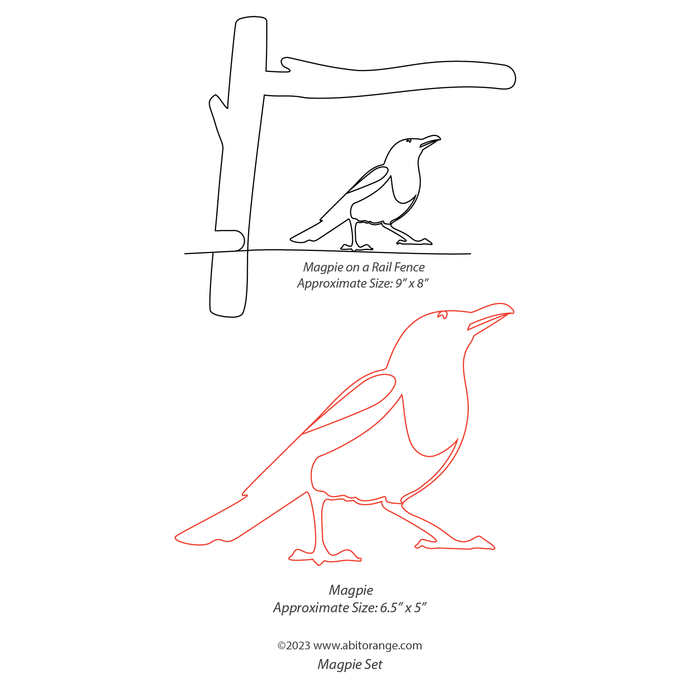 Magpie on a Rail Fence