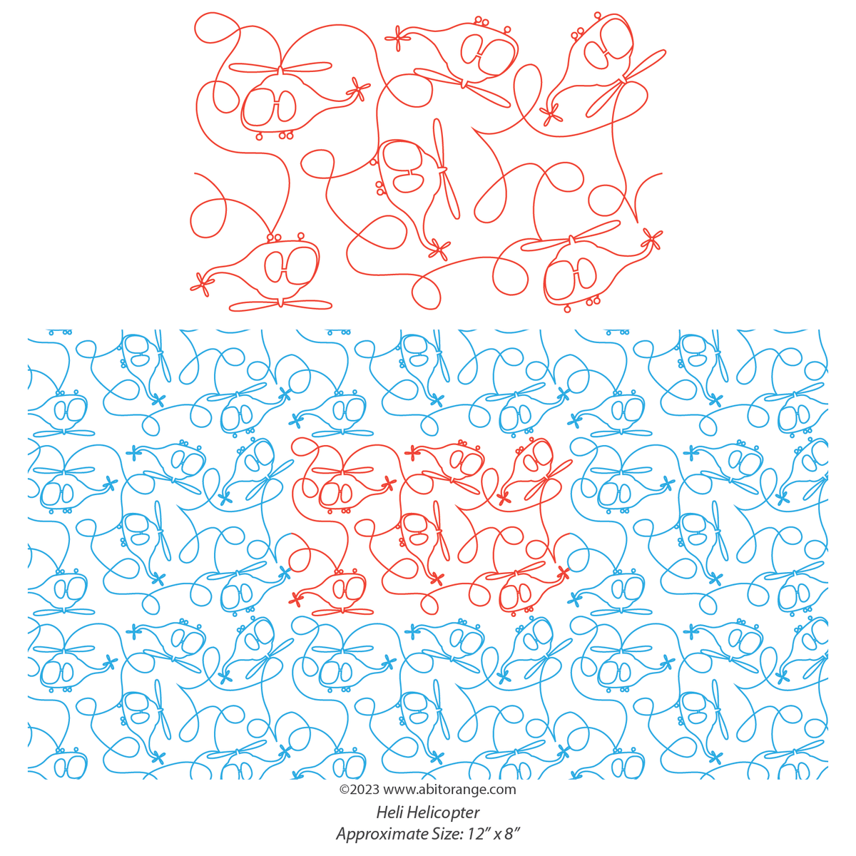 Helic Pattern Heli Helicopter Digital Quilting Design/Pattern for Longarm machines ...