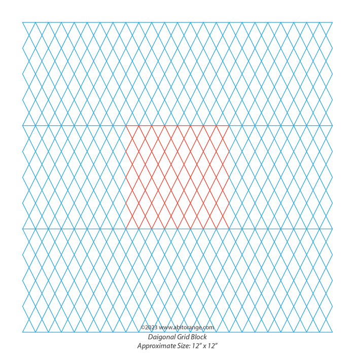 Diagonal Grid Block — A Bit Orange