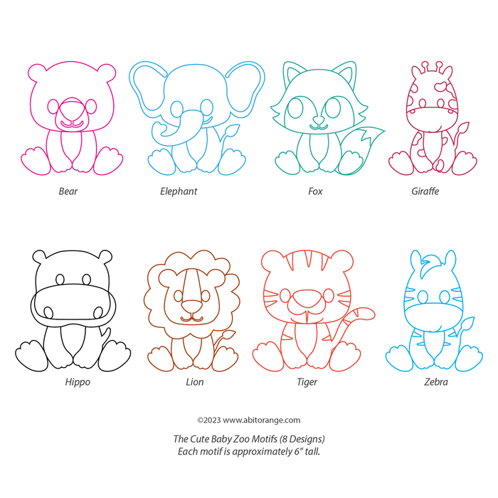 The Cute Baby Zoo Bundle (24 designs)