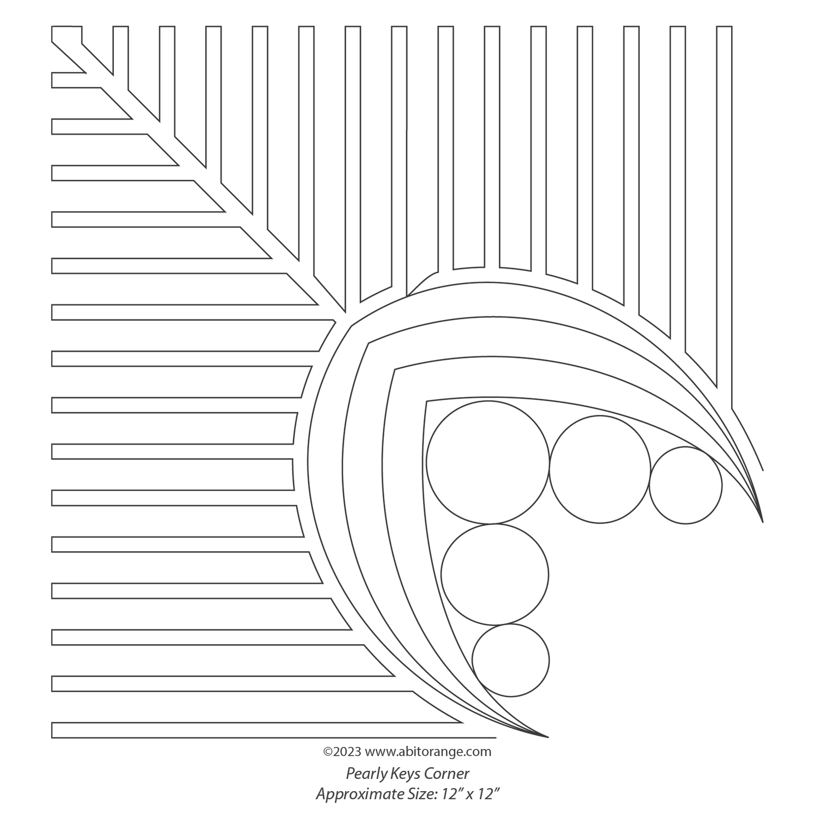 Pearly Keys Combination of pearls and piano keys digital quilting