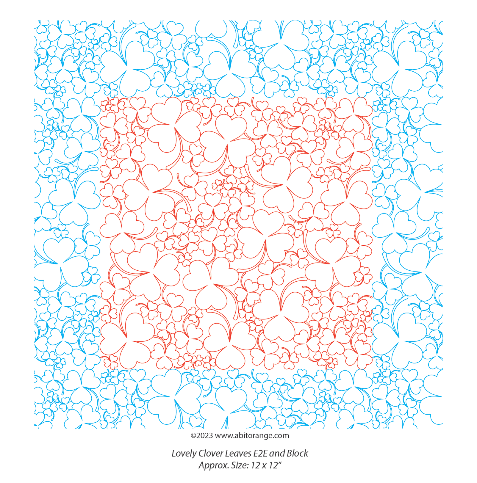 Lovely Clover Leaves (E2E & Block) — A Bit Orange