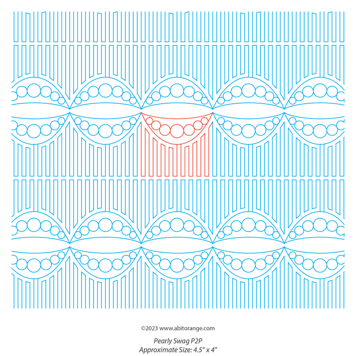 Pearly Shell Border Pearly Swag (Border & Corner) — A Bit Orange