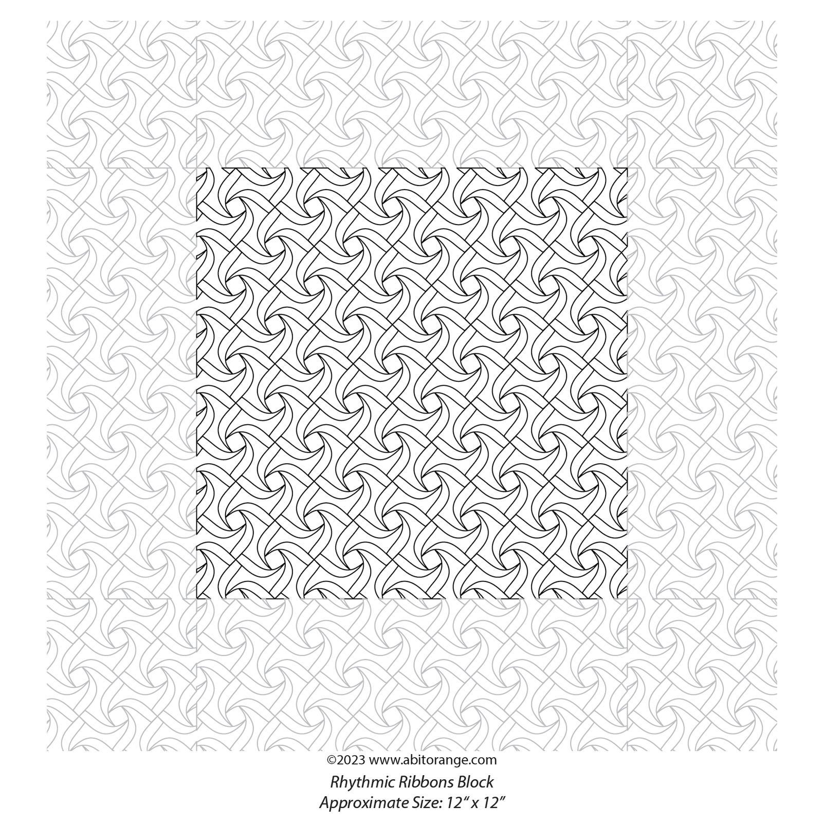 Rhythmic Ribbons Block — A Bit Orange