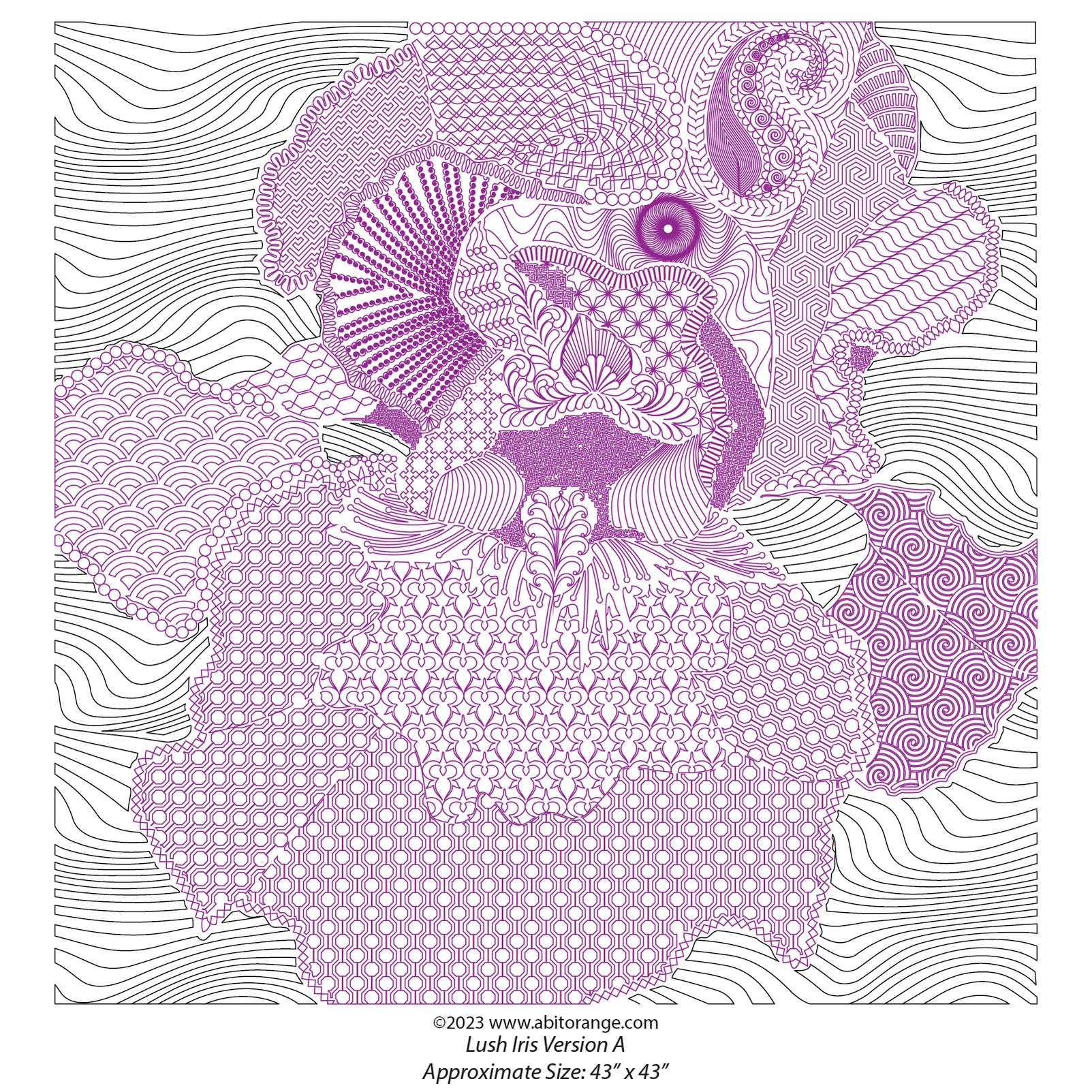 Lush Iris Longarm Digital Quilting Patterns set for Lush by Northcott ...