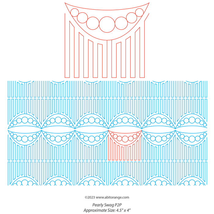 Pearly Shell Border Pearly Swag (Border & Corner) — A Bit Orange