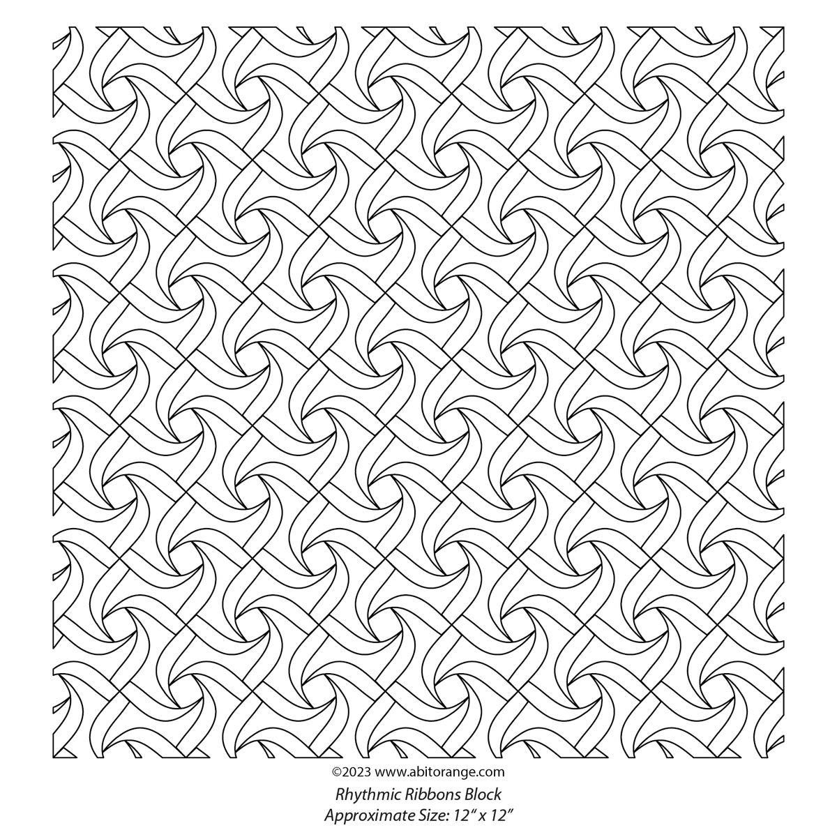 Rhythmic Ribbons Block — A Bit Orange
