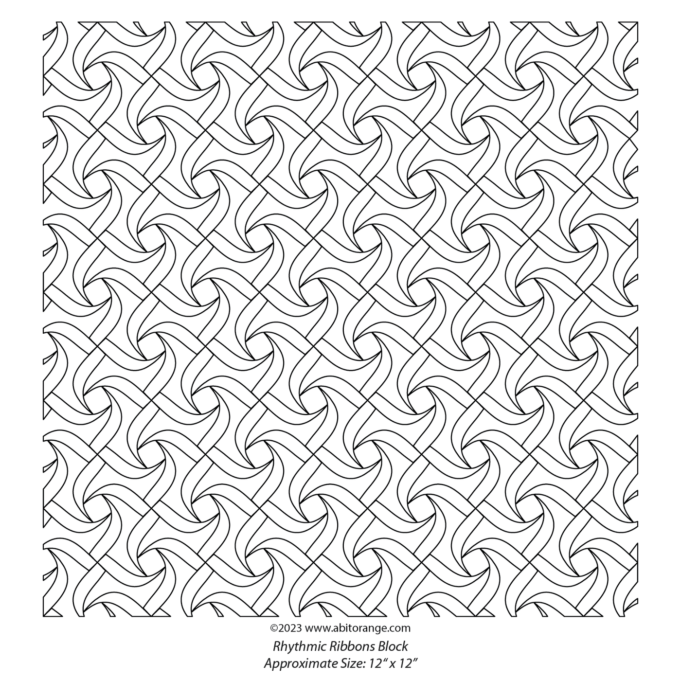 Rhythmic Ribbons Block — A Bit Orange
