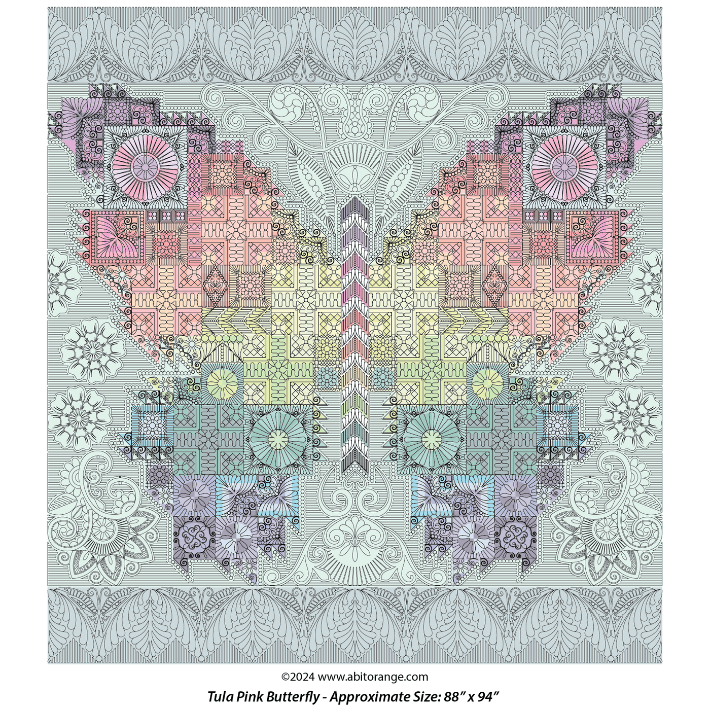 Tula Pink Butterfly Quilt - Digital quilting designs/patterns for ...