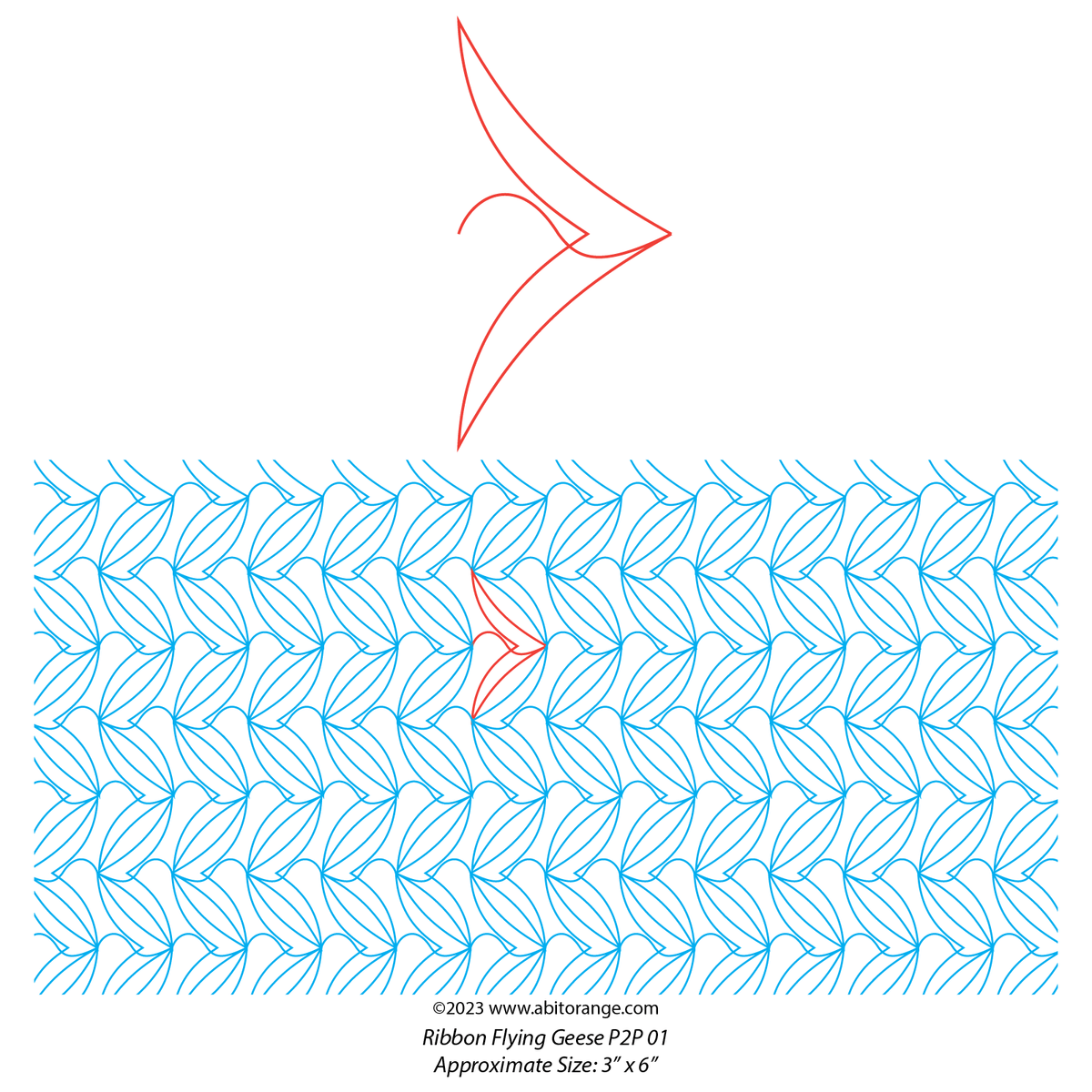 Ribbon Flying Geese P2P 01 — A Bit Orange