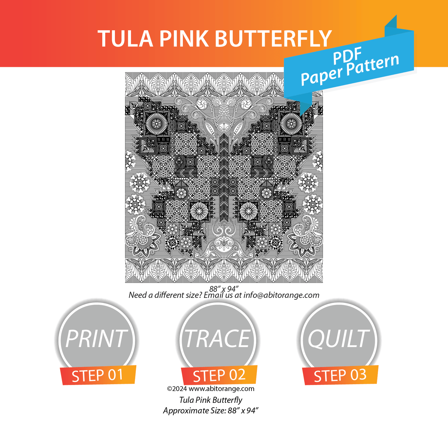 Tula Pink Butterfly Quilt - Digital quilting designs/patterns for ...