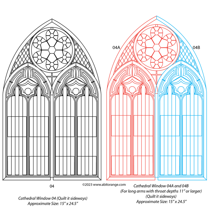 Church Window Design Pattern Cathedral Windows Designs/Patterns for Longarm machine quilting — A Bit ...