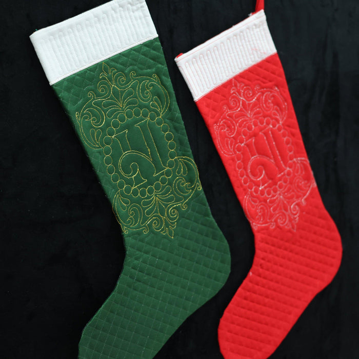 Christmas Stockings with Monogram Frame