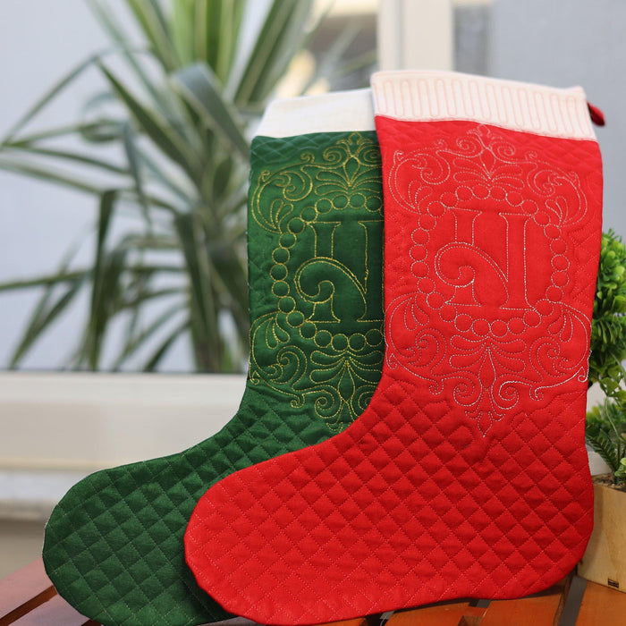 Christmas Stockings with Monogram Frame