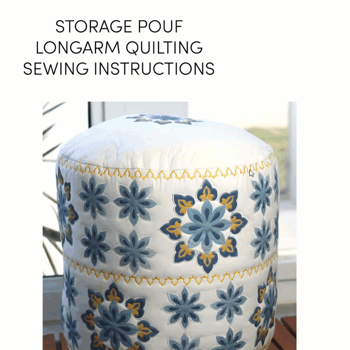 Quilted Storage Pouf with sewing instructions