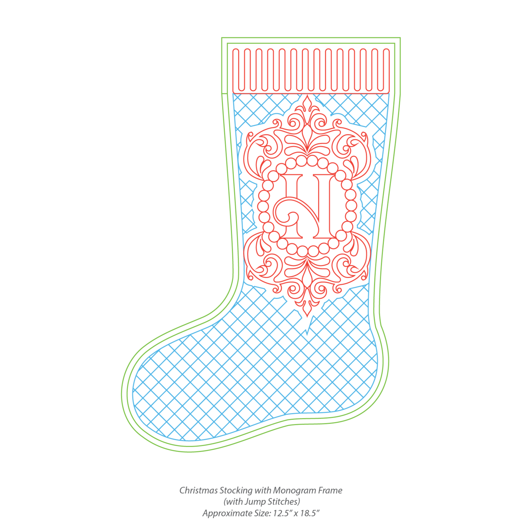 Christmas Stockings with Monogram Frame — A Bit Orange