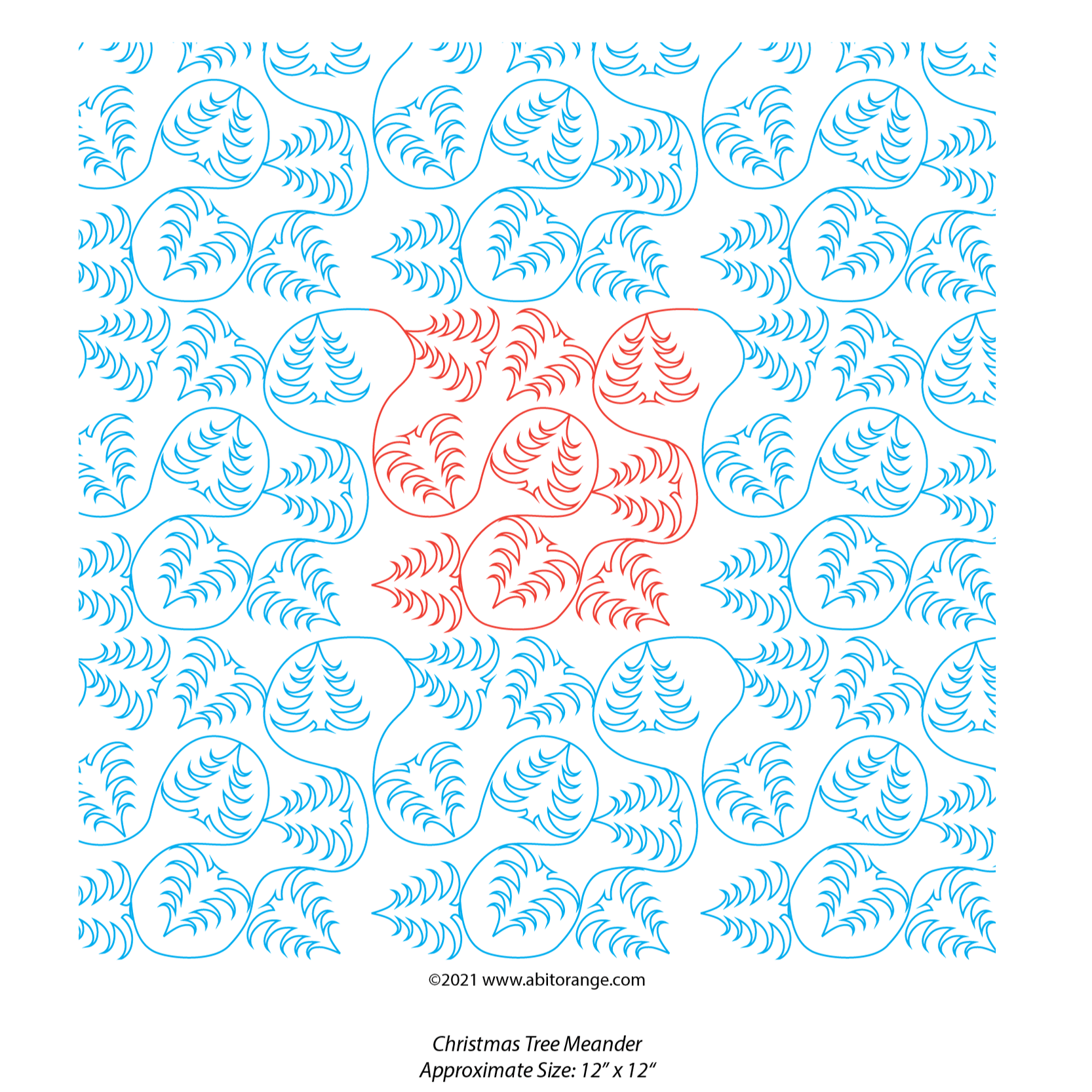 Tree Meander Pattern Christmas Tree Meander — A Bit Orange