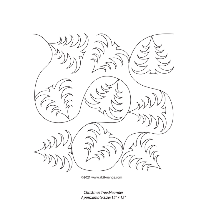 Tree Meander Pattern Christmas Tree Meander — A Bit Orange