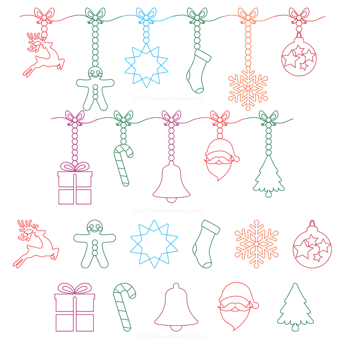 Christmas Tree Ornaments SET (22 Designs)