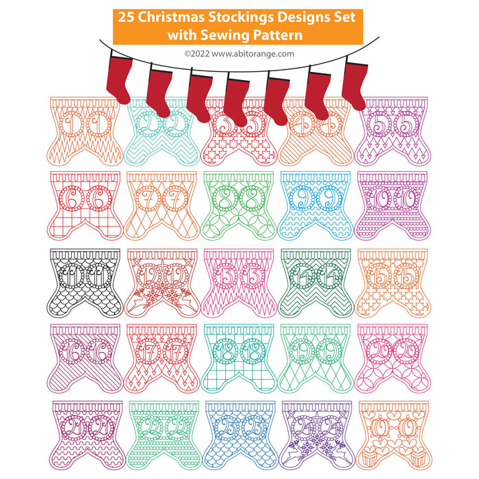 Advent Calendar - Christmas Stockings Set (25 Designs)