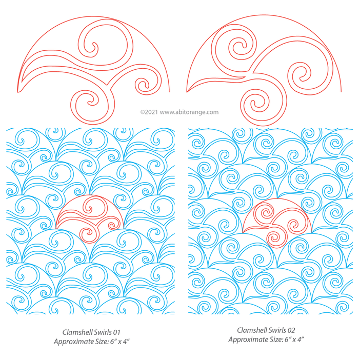 Clamshells Swirls (2 Designs)