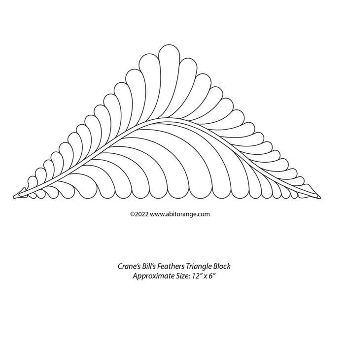 Crane's Bill's Feathers Triangle Block
