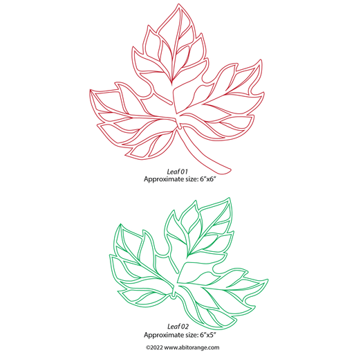 Maple leaf digital quilting pattern/design for longarm computerized machines