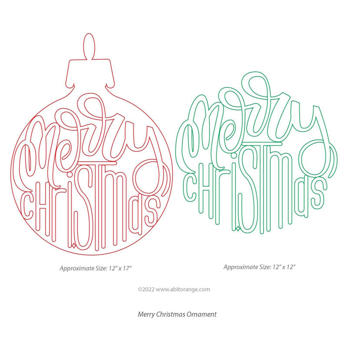 Merry Christmas Ornaments (4 Designs)