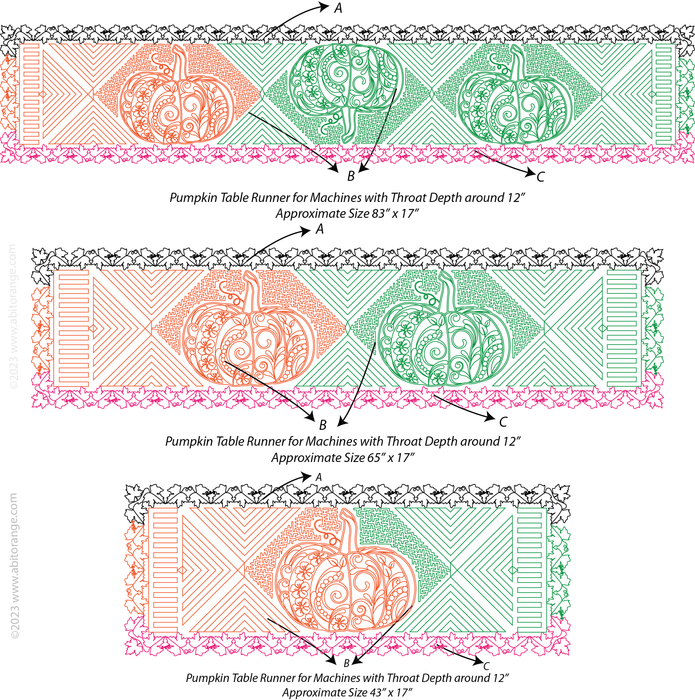 Pumpkin Table Runners Set