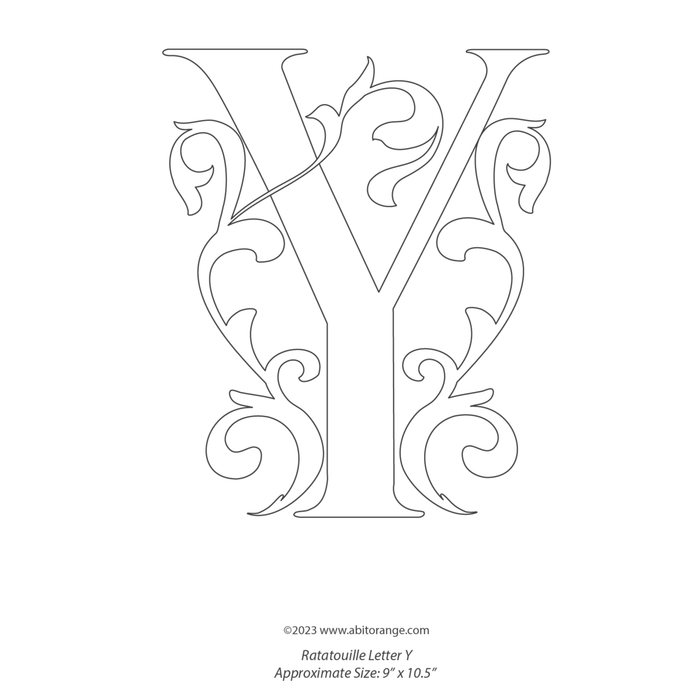 Ratatouille Letter "Y"