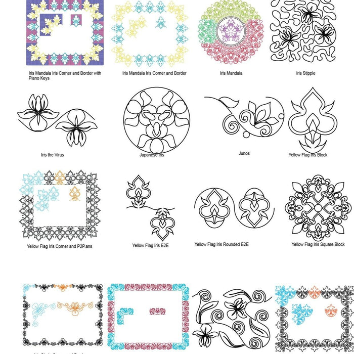 Saffron March 2022 Club (41 designs +Wholecloth Iris Quilt)