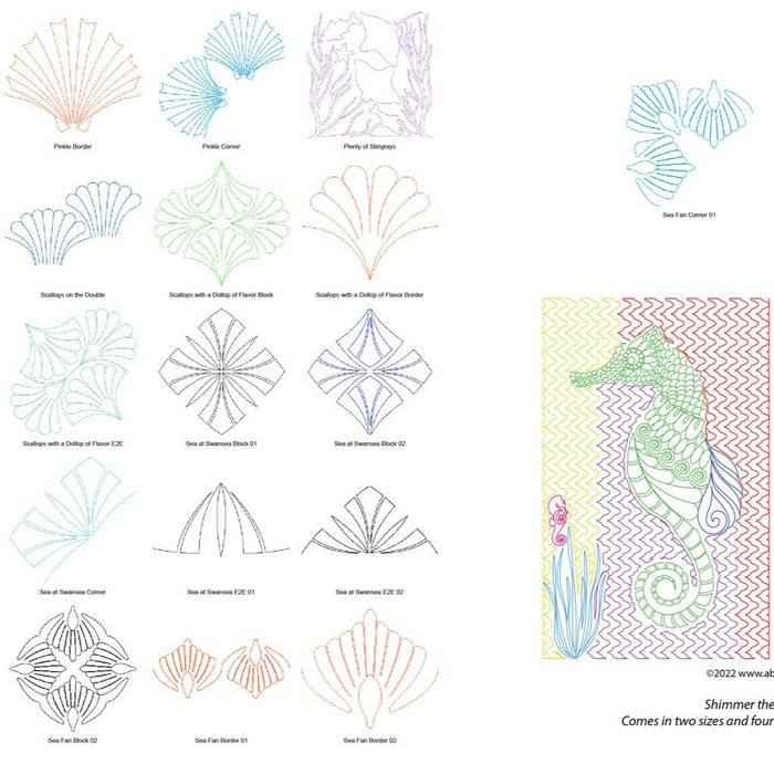Saffron June 2022  (52 designs + Seahorse wholecloth project)
