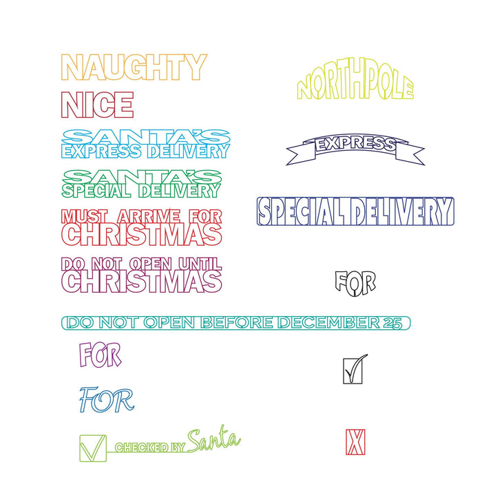 Santa Sacks Phrases SET (16 Designs)