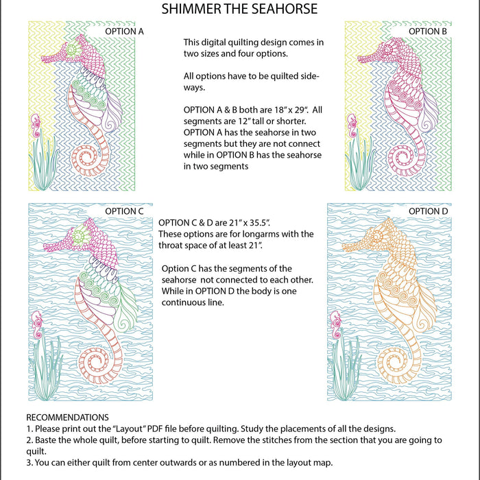 Saffron June 2022  (52 designs + Seahorse wholecloth project)
