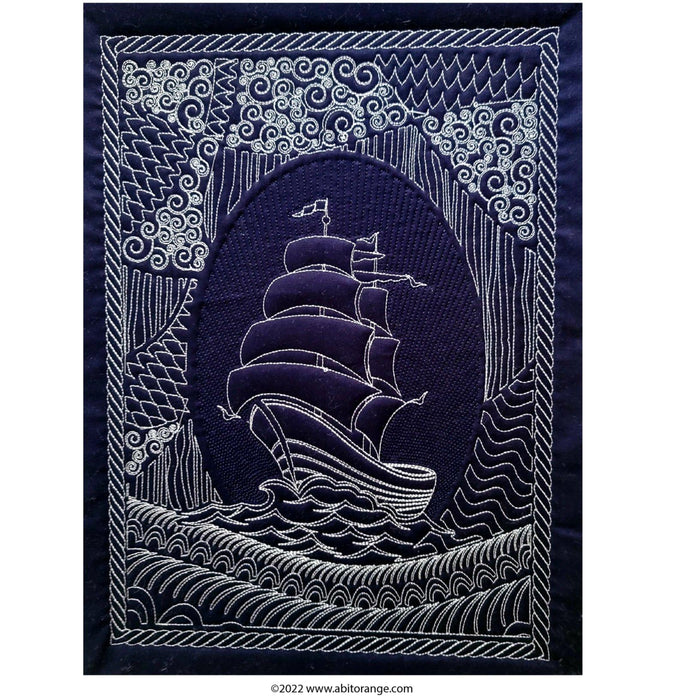 Ship Ahoy Wall Hanging (Embroidery Machine Formats)