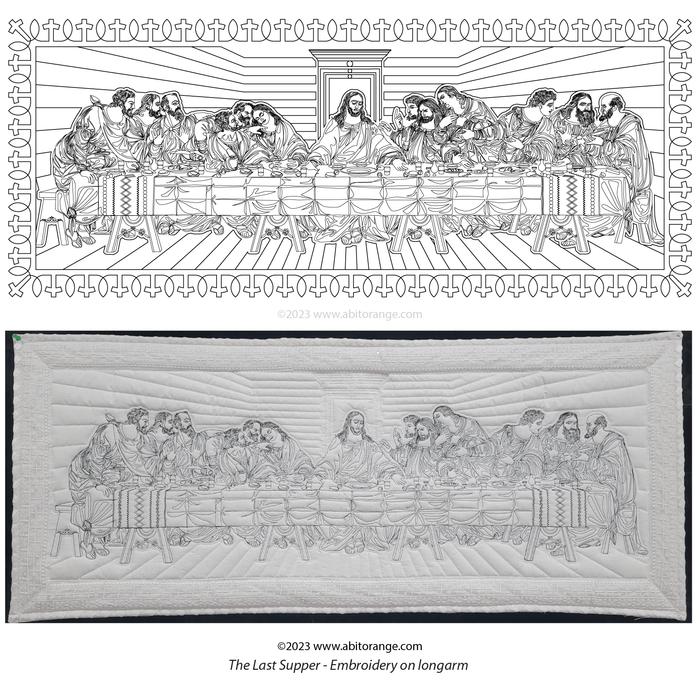 The Last Supper (Embroidery on Longarm Version)