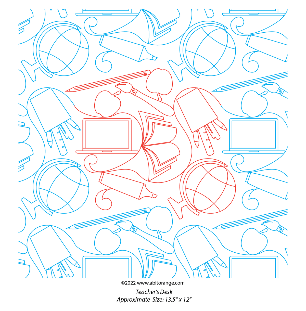 Teacher's Desk - E2E school/kids/graduation theme quilt pattern for ...